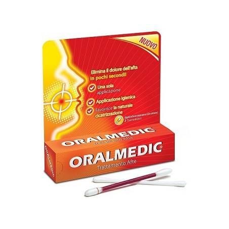 Oralmedic Trattamento Liquido per Afte 2 Applicatori - Labbra secche e screpolate - 937424570 - E. F. A. S. - € 9,66