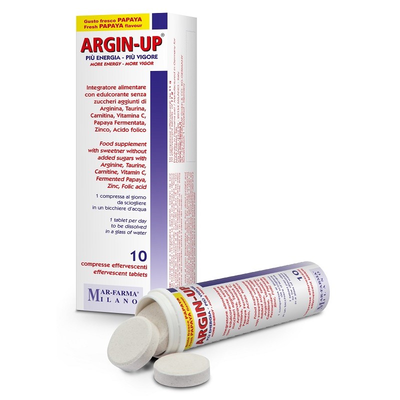 Mar-farma Argin Up 10 Compresse Effervescenti - Vitamine e sali minerali - 981075738 - Mar-farma - € 14,51