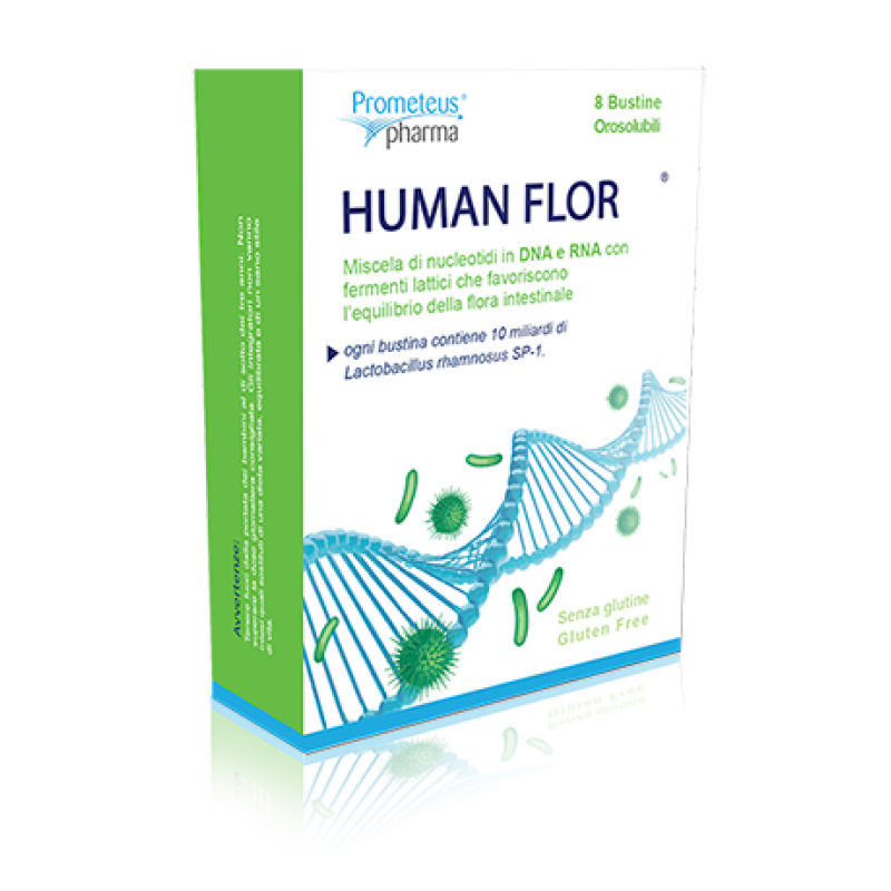 HumanFlor Fermenti Lattici Flora Intestinale 8 Bustine Crono Pharma S - 1