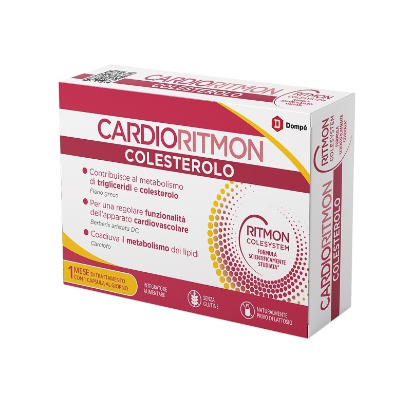 Cardioritmon Colesterolo per il Benessere Cardiovascolare 30 Capsule - Integratori per il cuore e colesterolo - 986117570 - D...