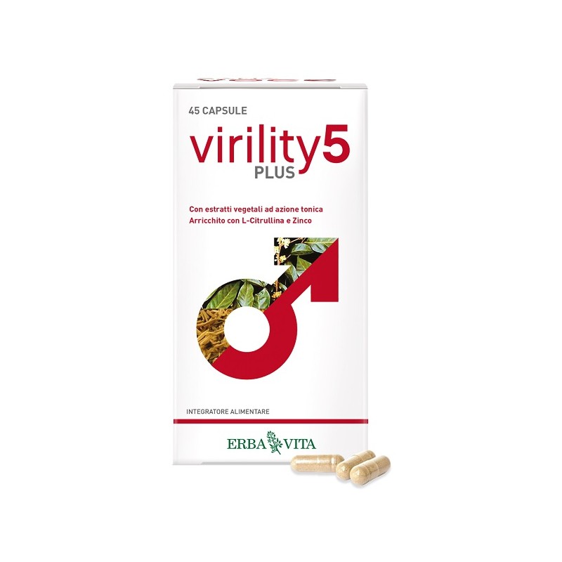 Erba Vita Group Virility 5 Plus 45 Capsule - Integratori per concentrazione e memoria - 975085592 - Erba Vita - € 14,45