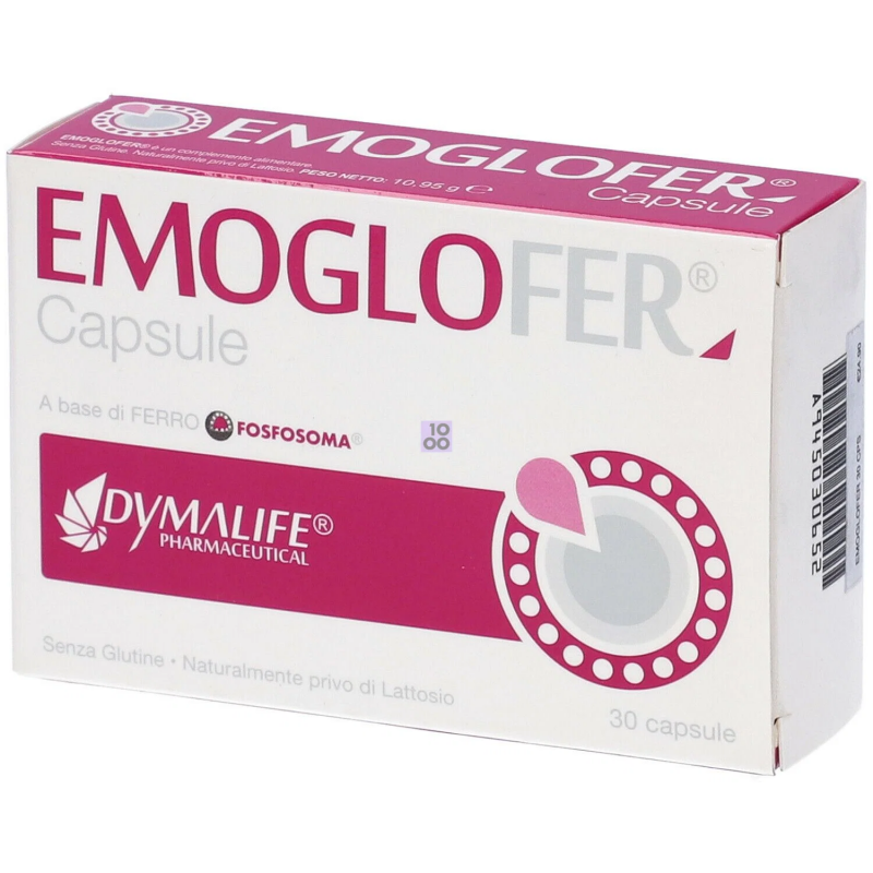 Emoglofer Integratore di Ferro per Stanchezza 30 Capsule Dymalife Pharmaceutical - 1