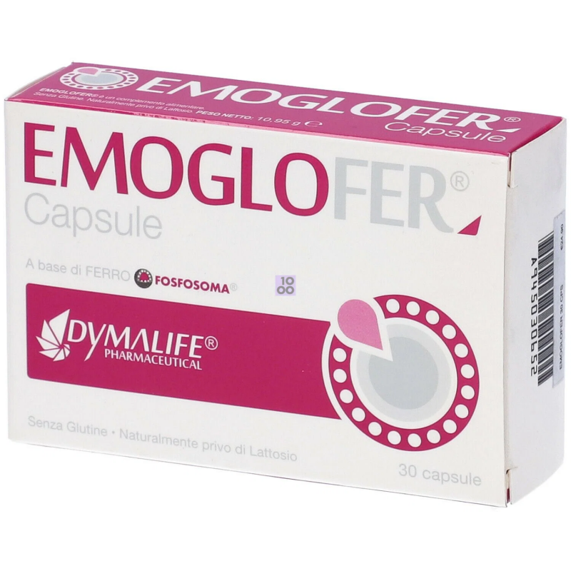 Emoglofer Integratore di Ferro per Stanchezza 30 Capsule - Integratori di ferro - 945030652 - Dymalife Pharmaceutical - € 22,81