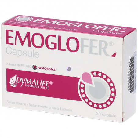 Emoglofer Integratore di Ferro per Stanchezza 30 Capsule Dymalife Pharmaceutical - 1 Emoglofer Integratore di Ferro per Stanchezza 30 Capsule Dymalife Pharmaceutical - 1