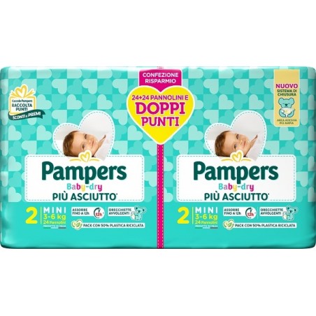 Fater Pampers Baby Dry Pannolino Duo Downcount Mini 48 Pezzi - Pannolini - 985995745 - Fater - € 11,41