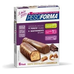 Nutrition & Sante' Italia Pesoforma Barretta Cioccolato Caramello 12 X 31 G - Sostitutivi pasto e sazianti - 901296083 - Peso...