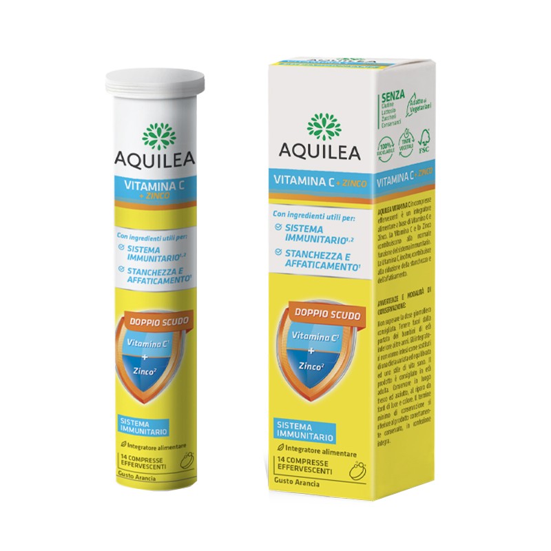Uriach Italy Aquilea Vitamina C 14 Compresse Effervescenti - Rimedi vari - 942047960 - Uriach Italy - € 6,36