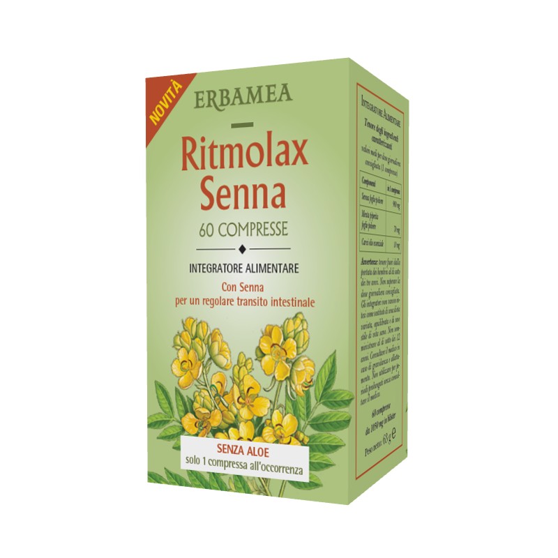 Erbamea Ritmolax Senna 60 Compresse - Integratori per regolarità intestinale e stitichezza - 982148761 - Erbamea - € 5,39