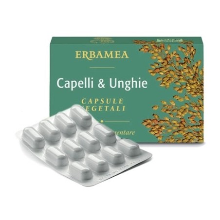 Erbamea Capelli & Unghie 24 Capsule Vegetali - Integratori per pelle, capelli e unghie - 921563589 - Erbamea - € 6,88