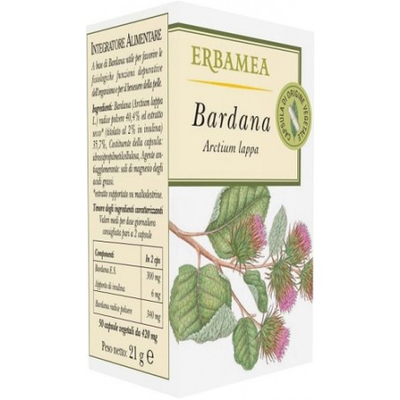 Erbamea Bardana 50 Opercoli - Integratori drenanti e pancia piatta - 922373663 - Erbamea - € 9,22