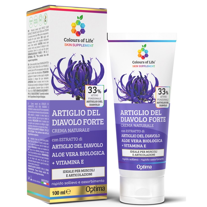 Optima Naturals Colours Of Life Skin Supplement Artiglio Del Diavolo 33% Crema 100 Ml - Igiene corpo - 982544761 - Optima Nat...