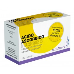 Studio 3 Farma Acido Ascorbico 100 Bustine - Vitamine e sali minerali - 901456006 - Studio 3 Farma - € 12,97