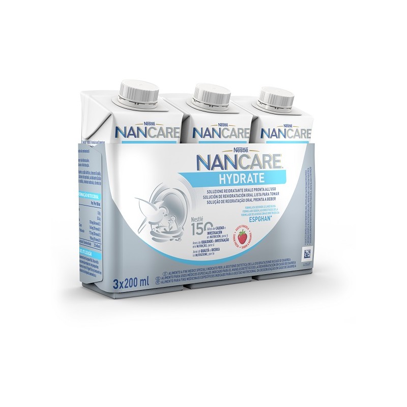Nestle' Italiana Nancare Hydrate Liquido 3 Pezzi Da 200 Ml - Latte in polvere e liquido per neonati - 986708129 - Nestle' Ita...