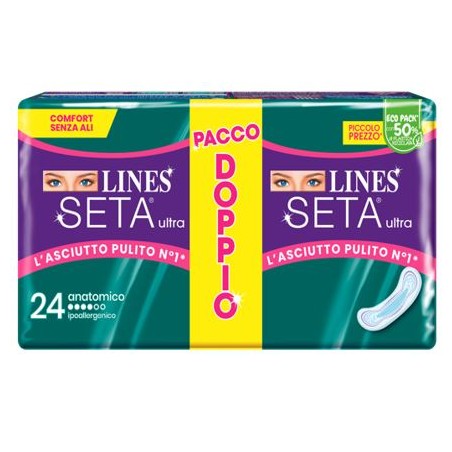 Fater Lines Seta Ultra Assorbenti Anatomico Vp Dwct 24 Pezzi - Assorbenti - 985649134 - Fater - € 4,92