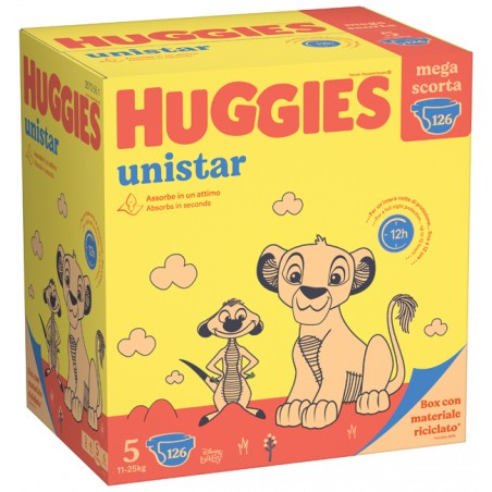Kimberly Clark Italia Huggies Unistar Mega 5 Pannolino 126 Pezzi Kimberly Clark Italia - 1 Kimberly Clark Italia Huggies Unistar Mega 5 Pannolino 126 Pezzi Kimberly Clark Italia - 1