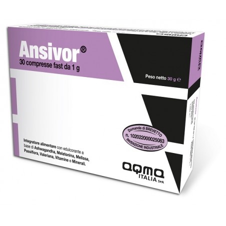 Aqma Italia Ansivor 30 Compresse Fast - Integratori per umore, anti stress e sonno - 985979184 - Aqma Italia - € 18,10