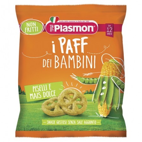 Plasmon Dry Snack Paff Piselli-mais 15 G - Biscotti e merende per bambini - 944751155 - Plasmon - € 1,46