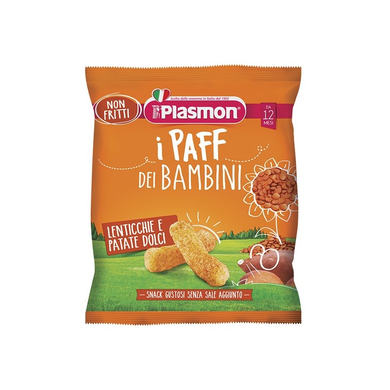 Plasmon Dry Snack Paff Lenticchie-patata Dolce 15 G - Biscotti e merende per bambini - 944751167 - Plasmon - € 1,46