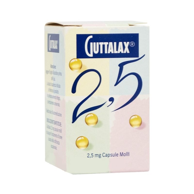 Sanofi Guttalax 2,5 Mg Capsule Molli - Farmaci per stitichezza e lassativi - 020949071 - Sanofi - € 9,90
