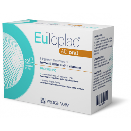 Proge Farm Eutoplac Ad Oral 20 Bustine - Pelle secca - 983168966 - Proge Farm - € 17,28