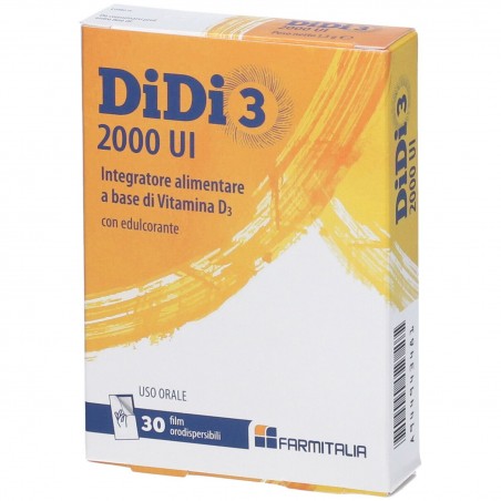 Didi3 2000 Ui 30 Film Orodispersibili Farmitalia - 1 Didi3 2000 Ui 30 Film Orodispersibili Farmitalia - 1