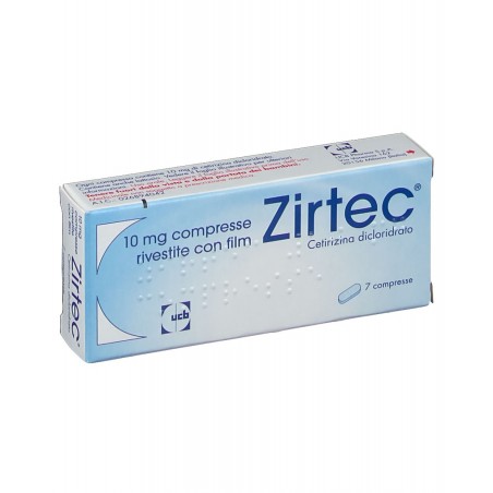 Zirtec Cetirizina Dicloridrato 10 Mg 7 Compresse Rivestite Con Film - Antistaminici - 026894042 - Zirtec - € 6,96