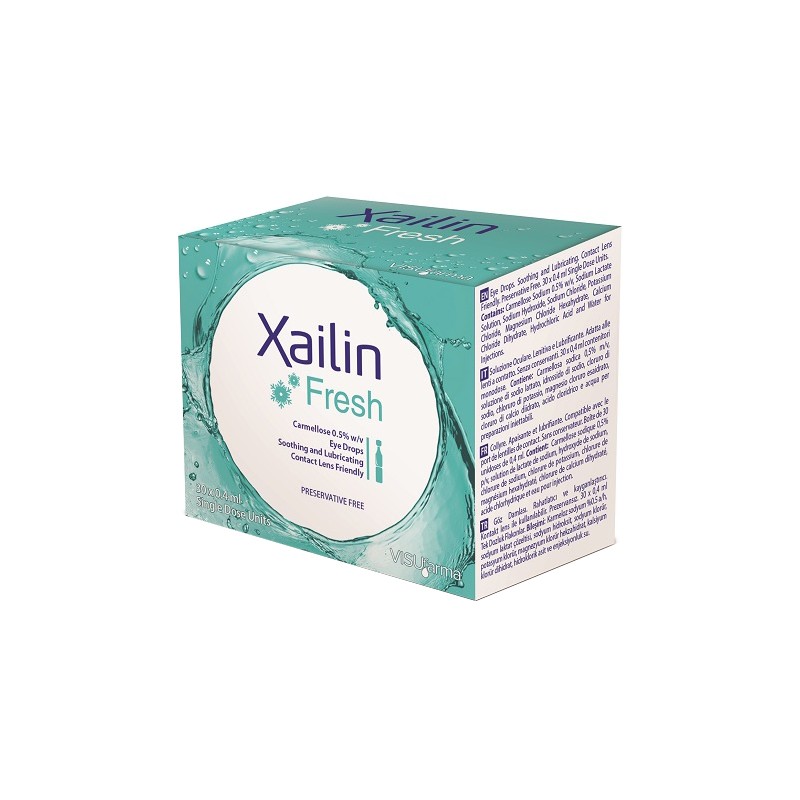 Visufarma Xailin Fresh Gocce Oculari Carbossimetilcellulosa 0,5% 30 Flaconcini Monodose 0,4 Ml - Gocce oculari - 925596823 - ...
