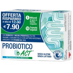 Act Probiotico 5 Miliardi per la Flora Batterica Intestinale 15 Capsule - Integratori di fermenti lattici - 985999453 - Linea...