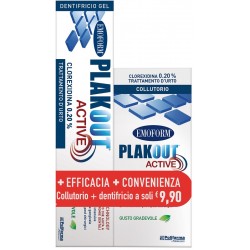 Polifarma Benessere Emoform Plak Out Active Clorexidina 0,20% Collutorio 200 Ml + Dentifricio 75 Ml - Igiene orale - 98600417...