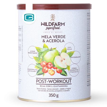 Wildfarm Superfood Post Workout Mela Verde & Acerola 350 G - Integratori a base di proteine e aminoacidi - 980552261 - Wildfa...