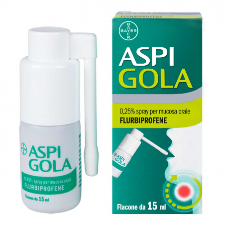 Aspi Gola Flurbiprofene Irritazioni Del Cavo Orofaringeo 15 Ml - Farmaci per mal di gola - 041513021 - Aspi Gola - € 5,54