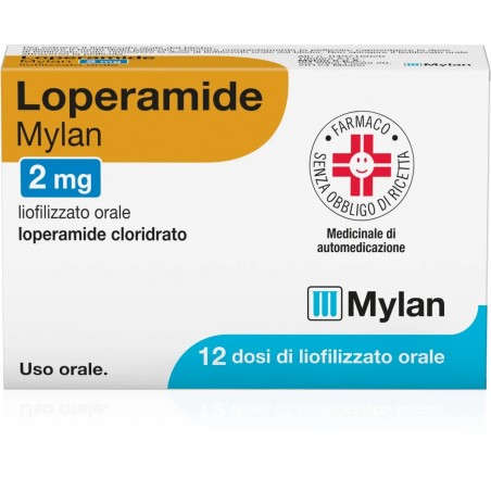 Mylan Loperamide 2 Mg Trattamento della Diarrea Acuta 12 Dosi - Farmaci per diarrea - 049716020 - Mylan - € 5,03