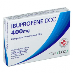 Ibuprofene Doc 400 Mg per Dolori e Febbre 12 Compresse - Farmaci per dolori muscolari e articolari - 043109040 - Doc Generici...