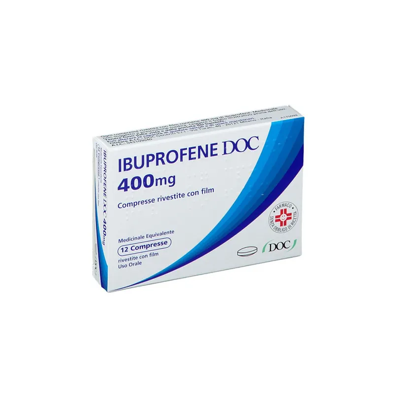 Ibuprofene Doc 400 Mg per Dolori e Febbre 12 Compresse - Farmaci per dolori muscolari e articolari - 043109040 - Doc Generici...