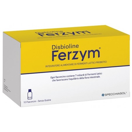 Specchiasol Disbioline Ferzym 10 Flaconcini Da 8 Ml - Integratori di fermenti lattici - 986625376 - Specchiasol - € 8,42