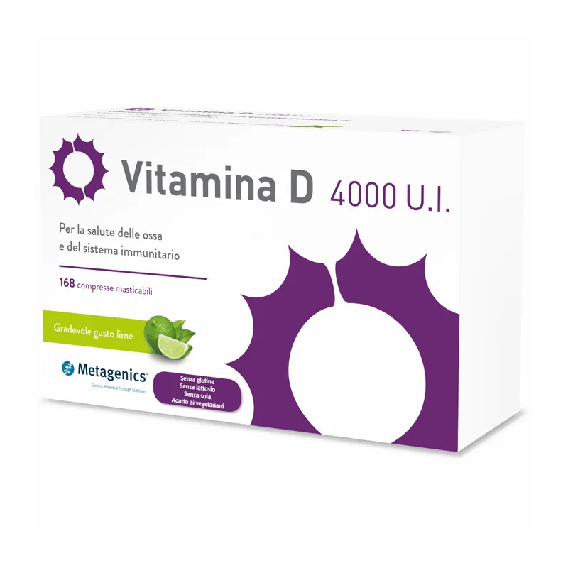 Vitamina D 4000 U.I. per Ossa e Sistema Immunitario 168 Compresse - Integratori di vitamina D - 977544814 - Metagenics - € 26,52