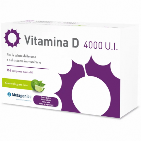 Vitamina D 4000 U.I. per Ossa e Sistema Immunitario 168 Compresse - Integratori di vitamina D - 977544814 - Metagenics - € 26,68