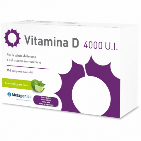 Vitamina D 4000 U.I. per Ossa e Sistema Immunitario 168 Compresse Metagenics - 1 Vitamina D 4000 U.I. per Ossa e Sistema Immunitario 168 Compresse Metagenics - 1
