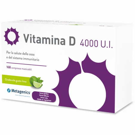 Vitamina D 4000 U.I. per Ossa e Sistema Immunitario 168 Compresse - Integratori di vitamina D - 977544814 - Metagenics - € 26,52