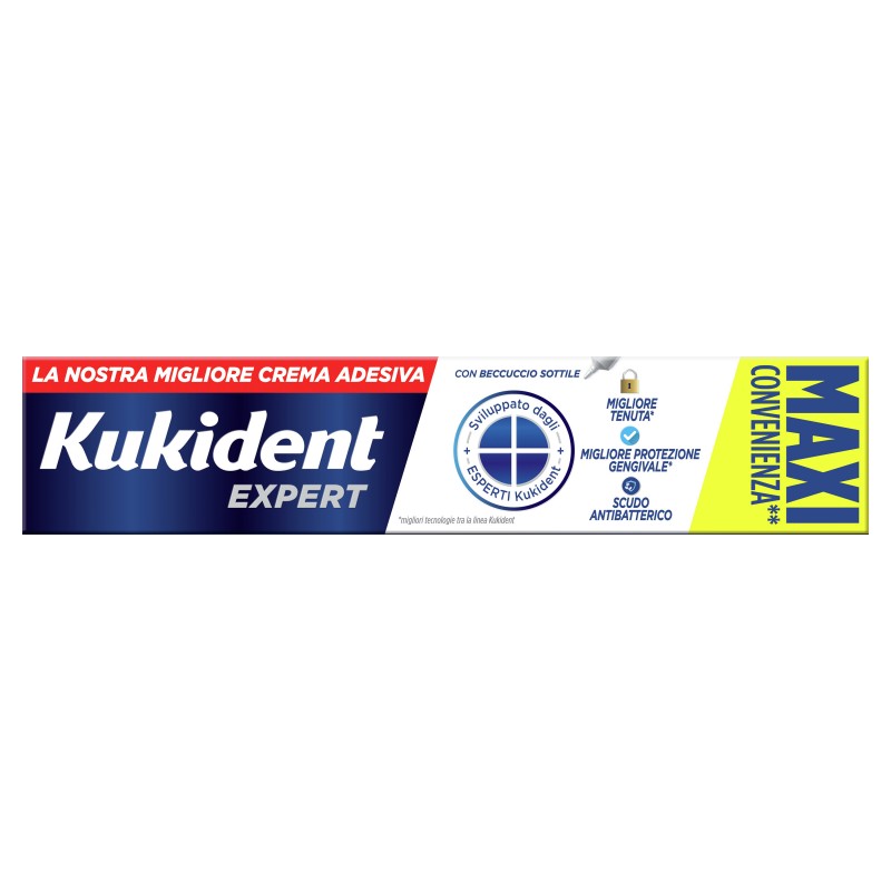 Kukident Expert Crema Adesiva Dentiere 57 G - Prodotti per dentiere ed apparecchi ortodontici - 983513704 - Kukident - € 10,85