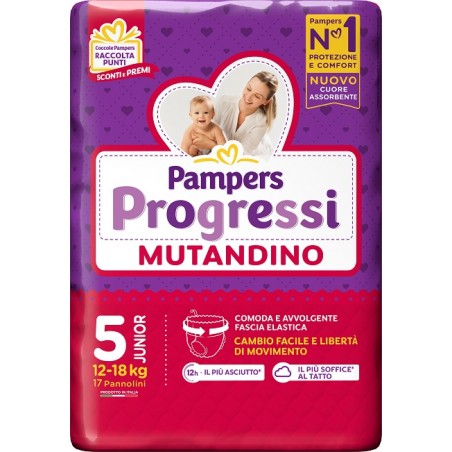 Fater Pampers Progretgtgi Mutandino Cp Tg5 Junior 17 Pezzi - Pannolini - 975026473 - Fater - € 17,01
