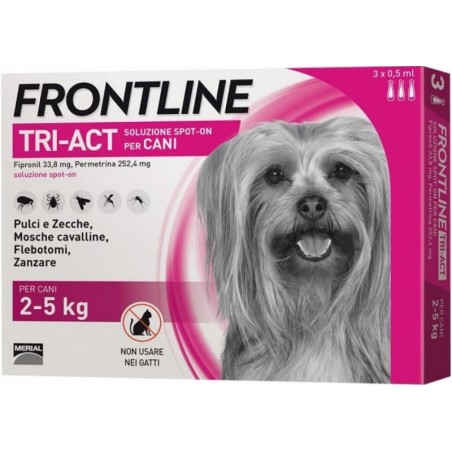 Frontline Tri-Act Spot-On Cani da 2 a 5 Kg 3 Pipette - Prodotti per cani - 104672023 - Frontline - € 25,96