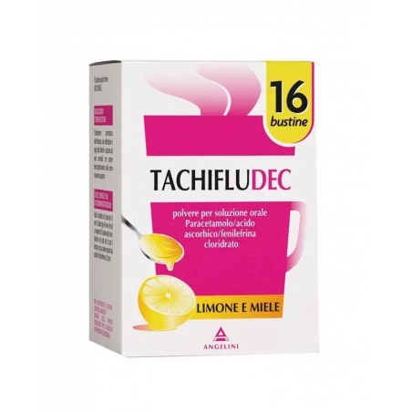 Tachifludec per Influenza e Raffreddore 16 Bustine - Farmaci per febbre (antipiretici) - 034358059 - Tachifludec - € 9,81