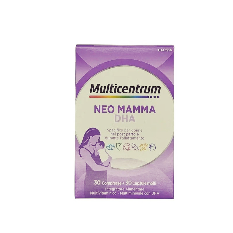 Multicentrum Neo Mamma DHA 30 Compresse + 30 Capsule Molli - Integratori per gravidanza e allattamento - 986699573 - Multicen...