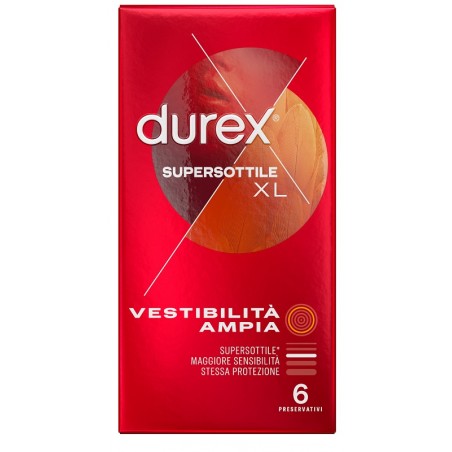 Reckitt Benckiser H. Profilattico Durex Supersottile Xl 6 Pezzi - Profilattici e Contraccettivi - 985914023 - Reckitt Benckis...