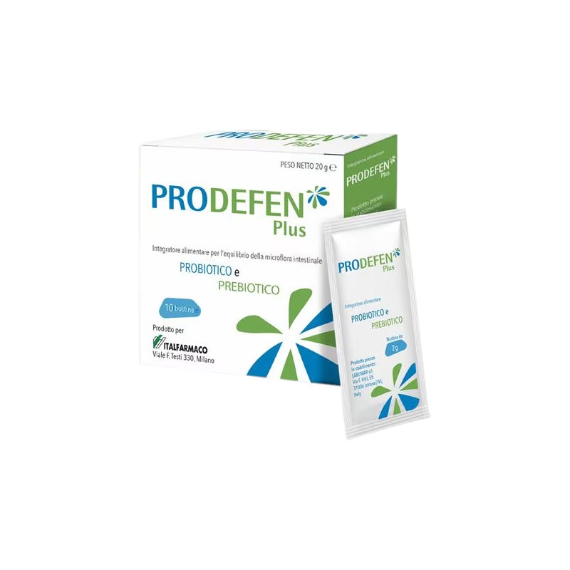 Prodefen D Plus Integratore Probiotico e Prebiotico 10 Bustine - Integratori di fermenti lattici - 983332976 - Italfarmaco - ...