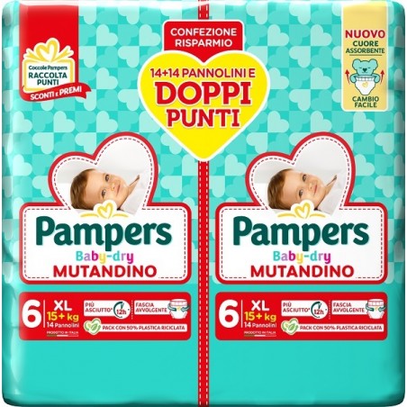 Fater Pampers Baby Dry Pannolino Mutandina Xl Duo Downcount 28 Pezzi - Pannolini - 985995644 - Fater - € 11,64