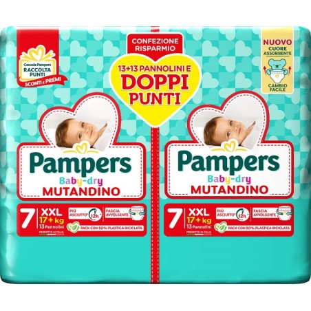 Fater Pampers Baby Dry Pannolino Mutandina Duo Downcount Xxl 26 Pezzi - Pannolini - 985995810 - Fater - € 11,64
