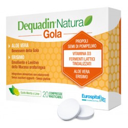 Eurospital Dequadin Natura Gola 20 Compresse - Prodotti fitoterapici per raffreddore, tosse e mal di gola - 976296362 - Euros...
