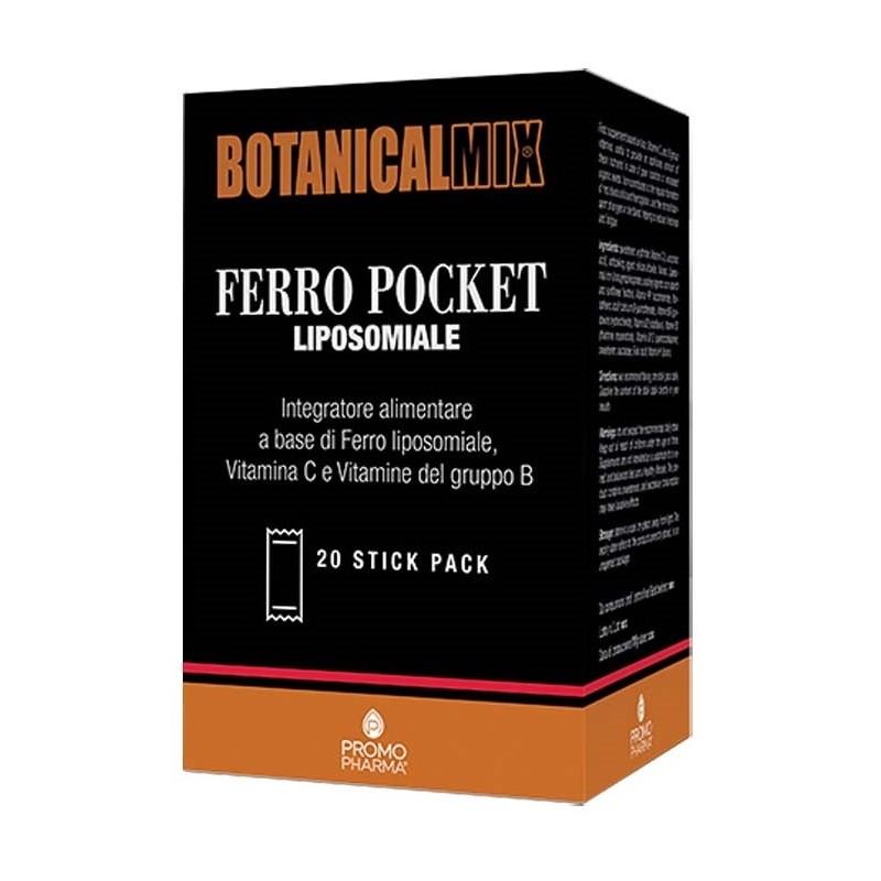 Promopharma Ferro Pocket Botanical Mix 20 Stick Da 2 G - Integratori multivitaminici - 984926764 - Promopharma - € 12,34